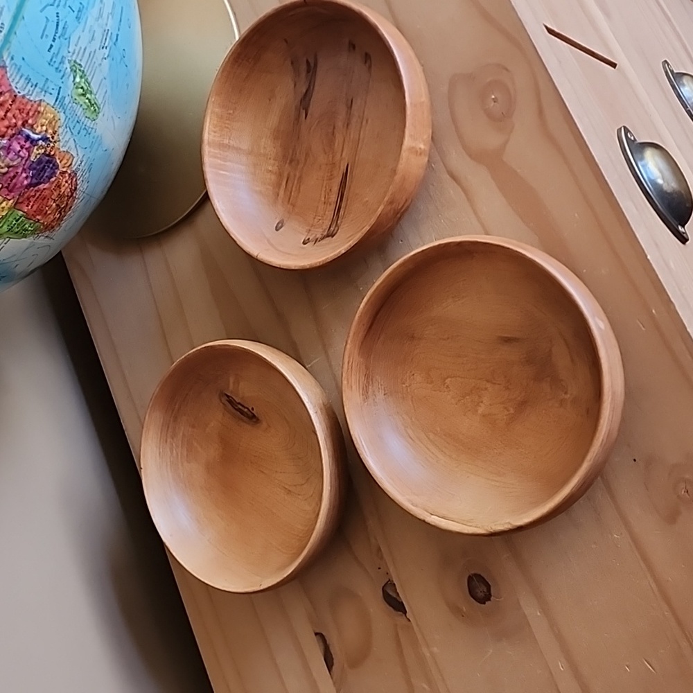 Vintage Baribocraft Canada wood bowl set